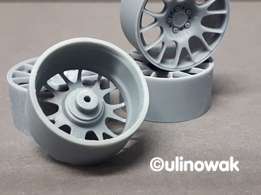 Preview: KF99067-19S Kunststoff-Felge 1:18 BBS CH-Design schmal 19 Zoll uni Rückseite